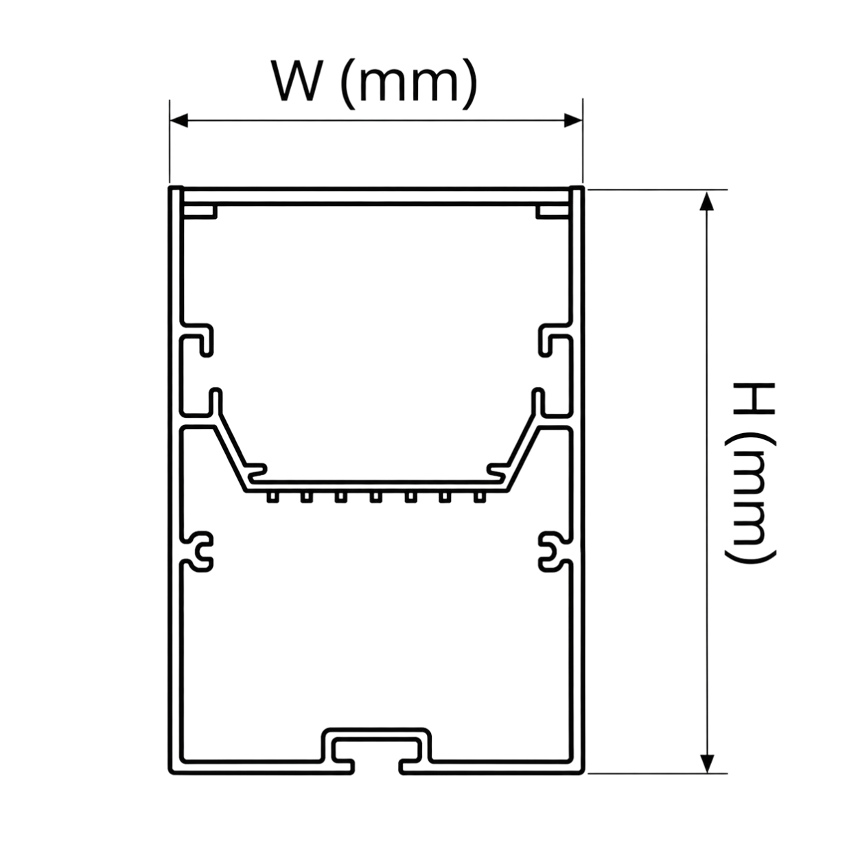 Thanh Nhôm Led Dây Định Hình GSAL-LW 50mm 70mm